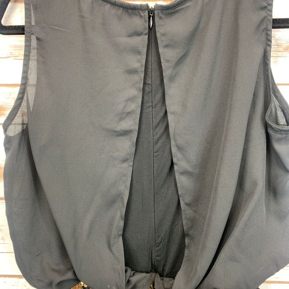 Black & Gold Sleeveless Sequin dress, s - Picture 4 of 7